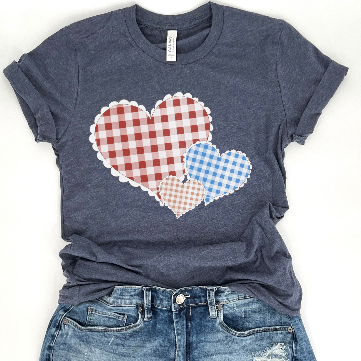 Valentine's Day hearts graphic t-shirt, Spring tee