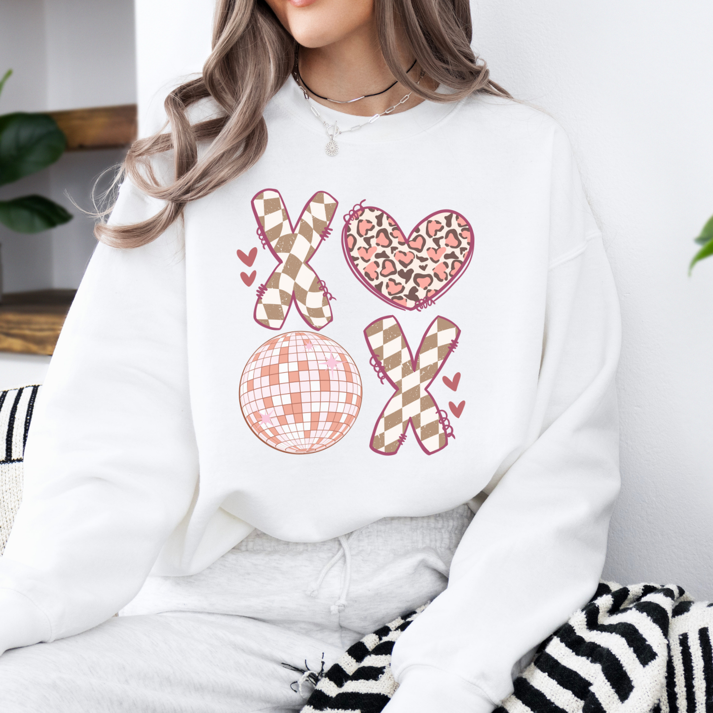 BOHO XOXO Valentine's Day graphic sweatshirt