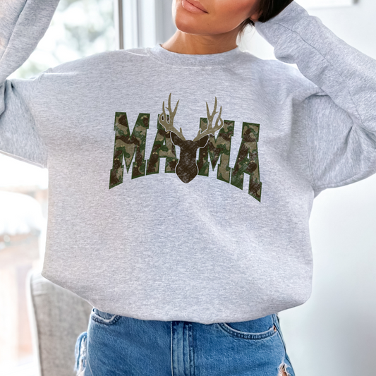 Camouflage mama hunting season sweatshirt