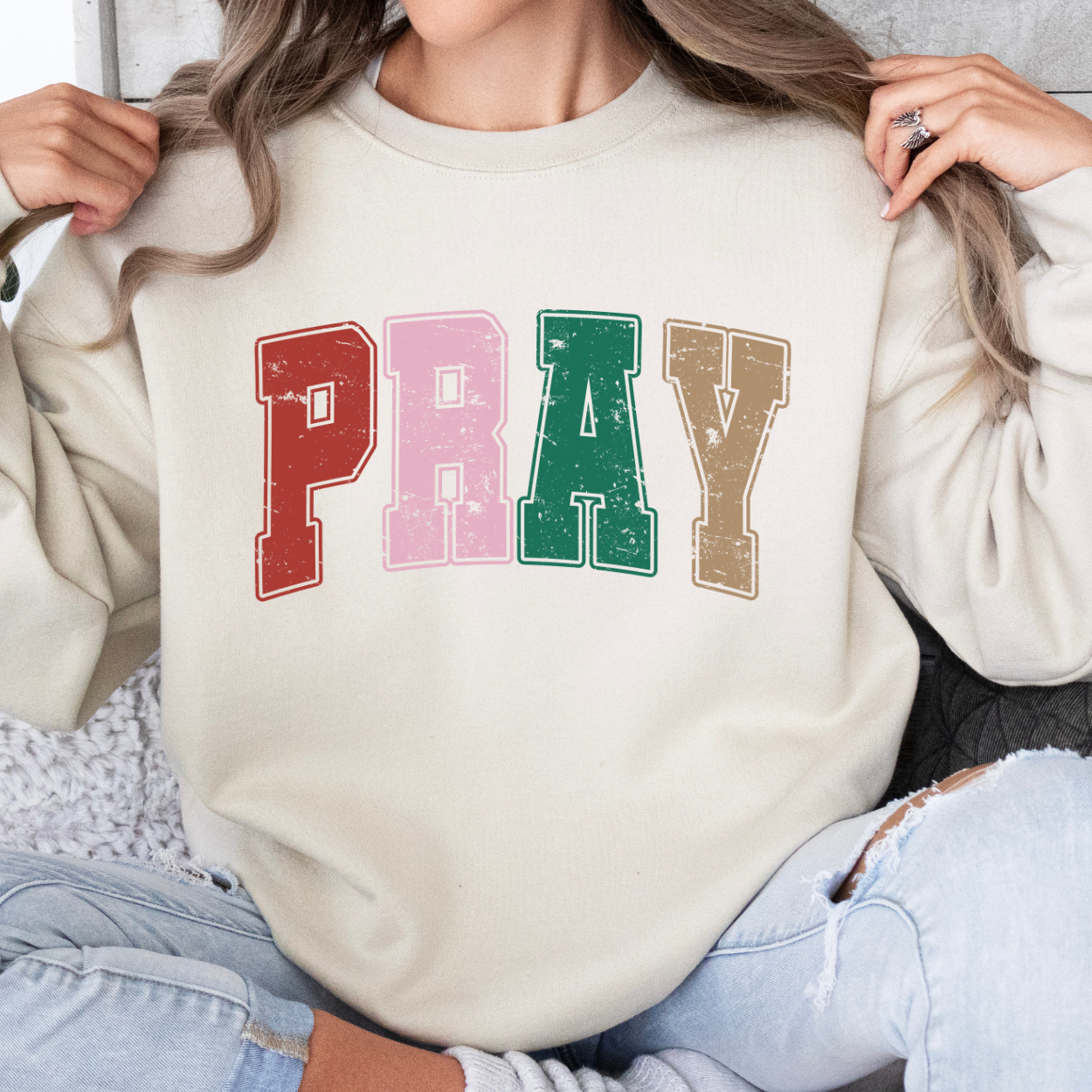 PRAY Christmas sweatshirt