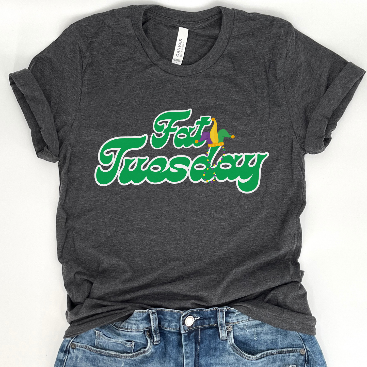 Fat Tuesday Mardi Gras women's graphic t-shirt