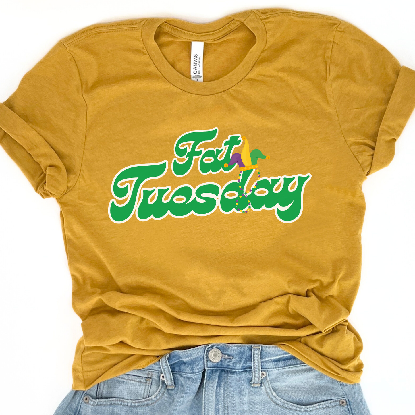 Fat Tuesday Mardi Gras women's graphic t-shirt