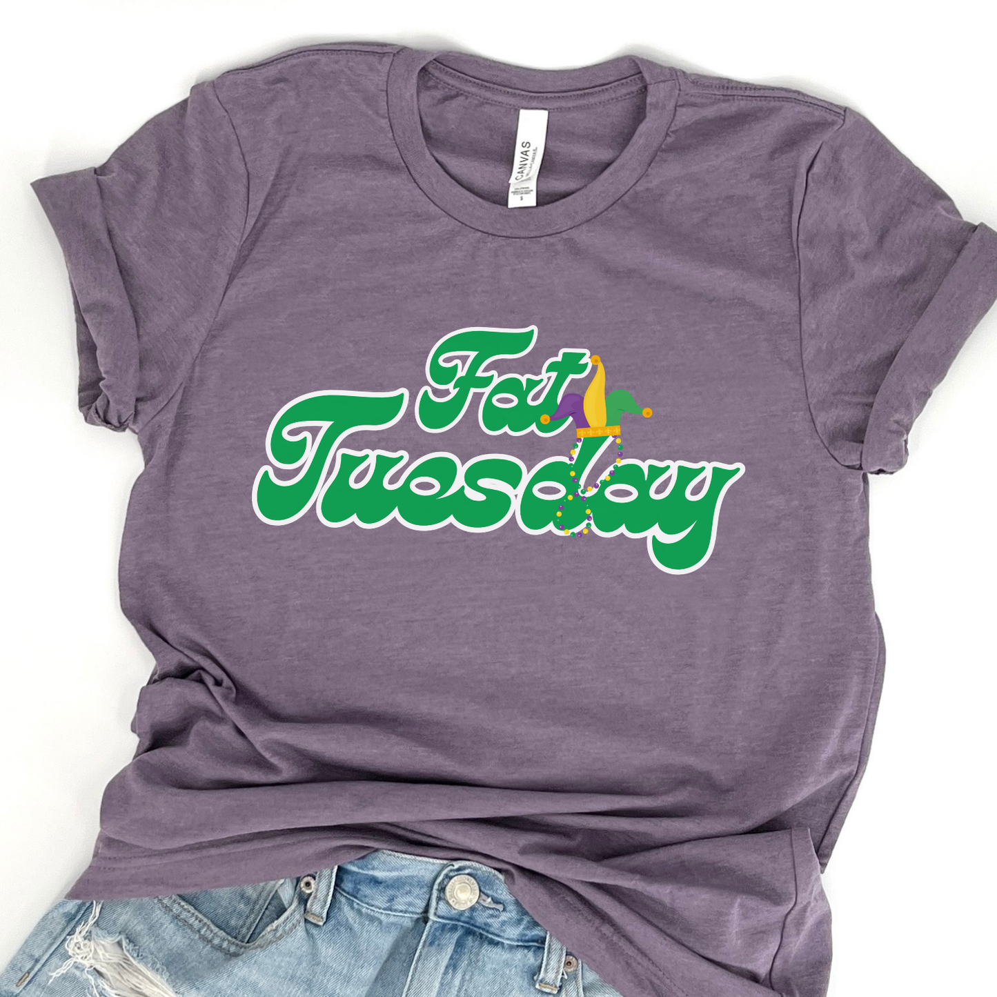 Fat Tuesday Mardi Gras women's graphic t-shirt