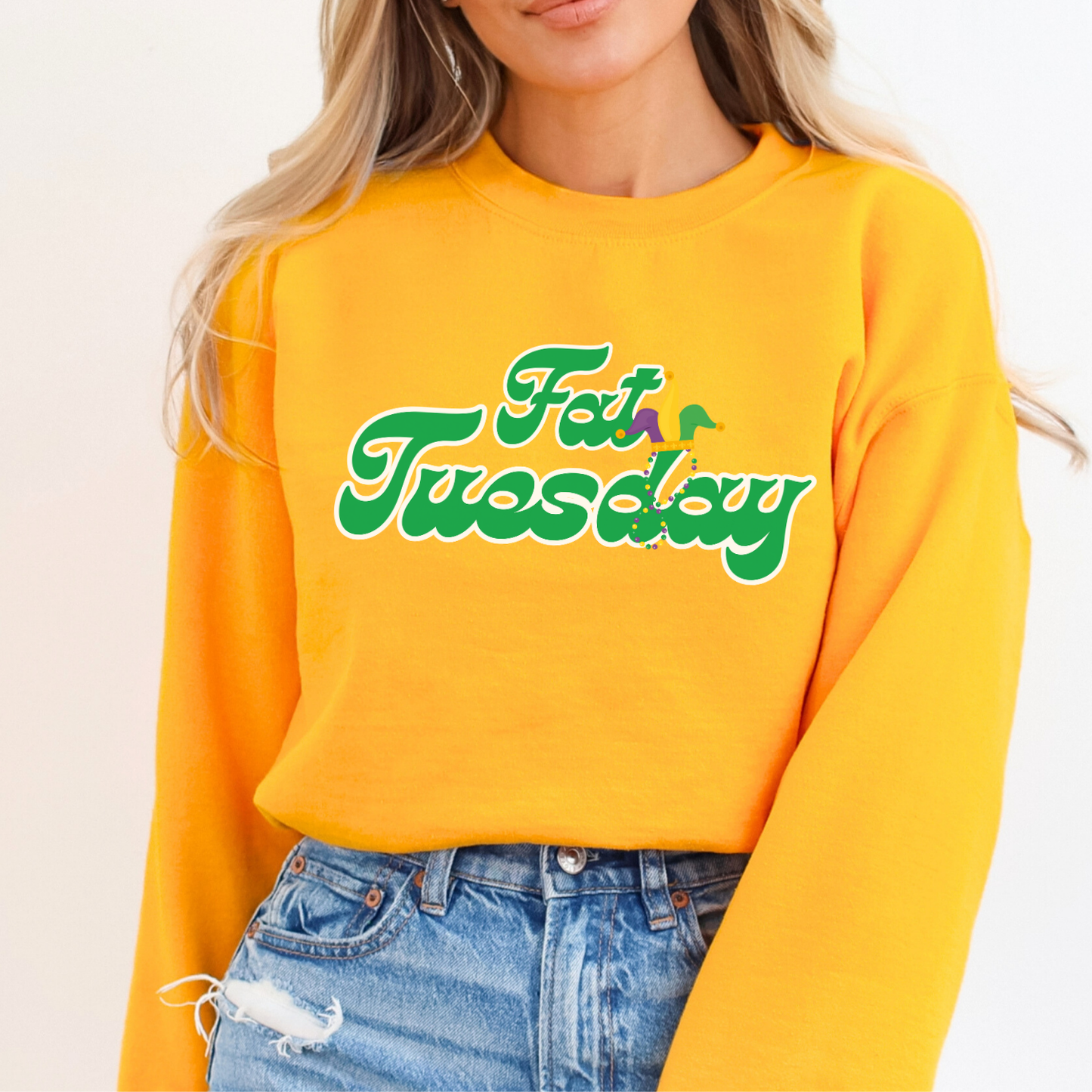 Fat Tuesday Mardi Gras graphic sweatshirt