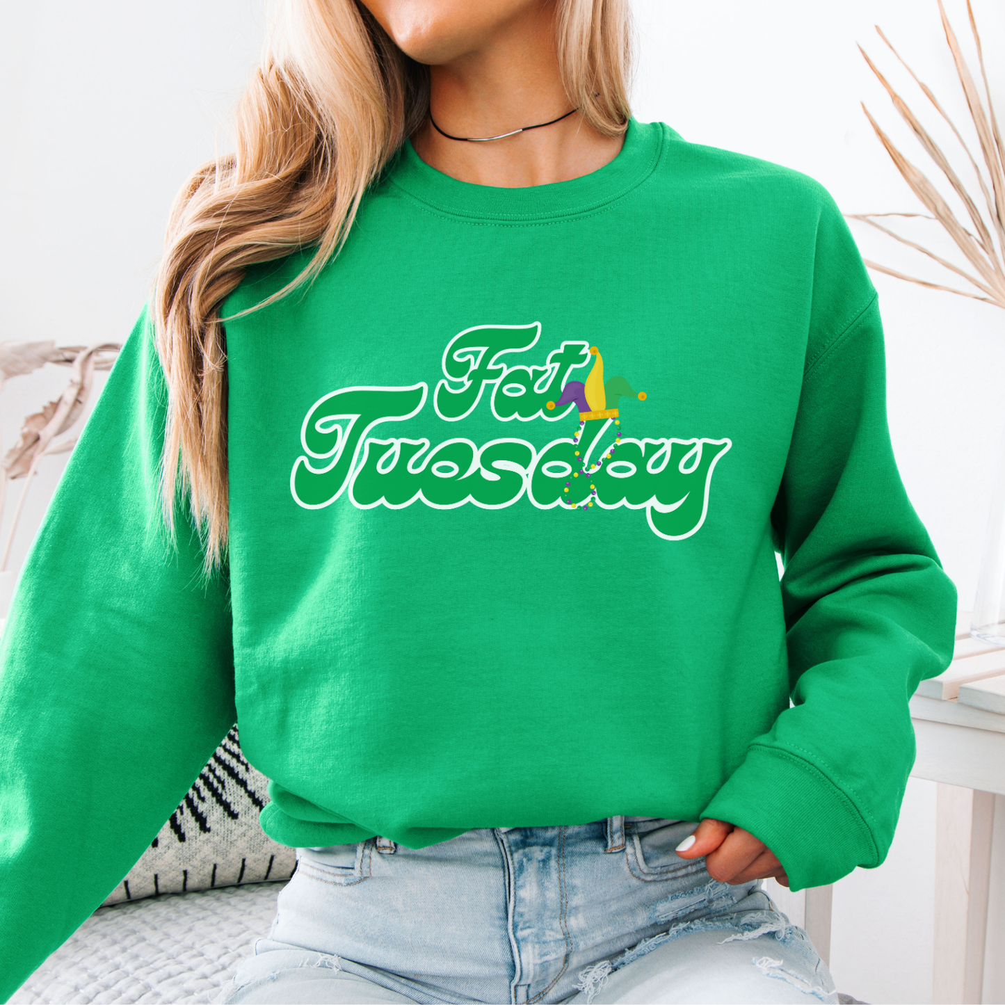 Fat Tuesday Mardi Gras graphic sweatshirt