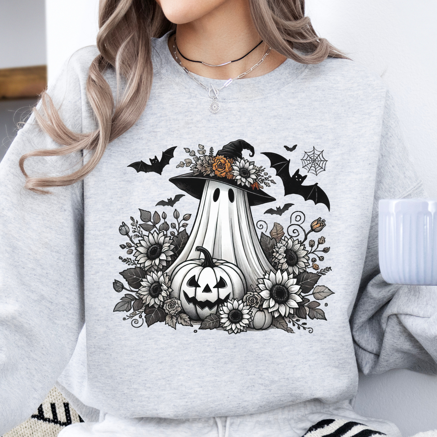 Cute little pumpkin patch ghost Halloween sweatshirt