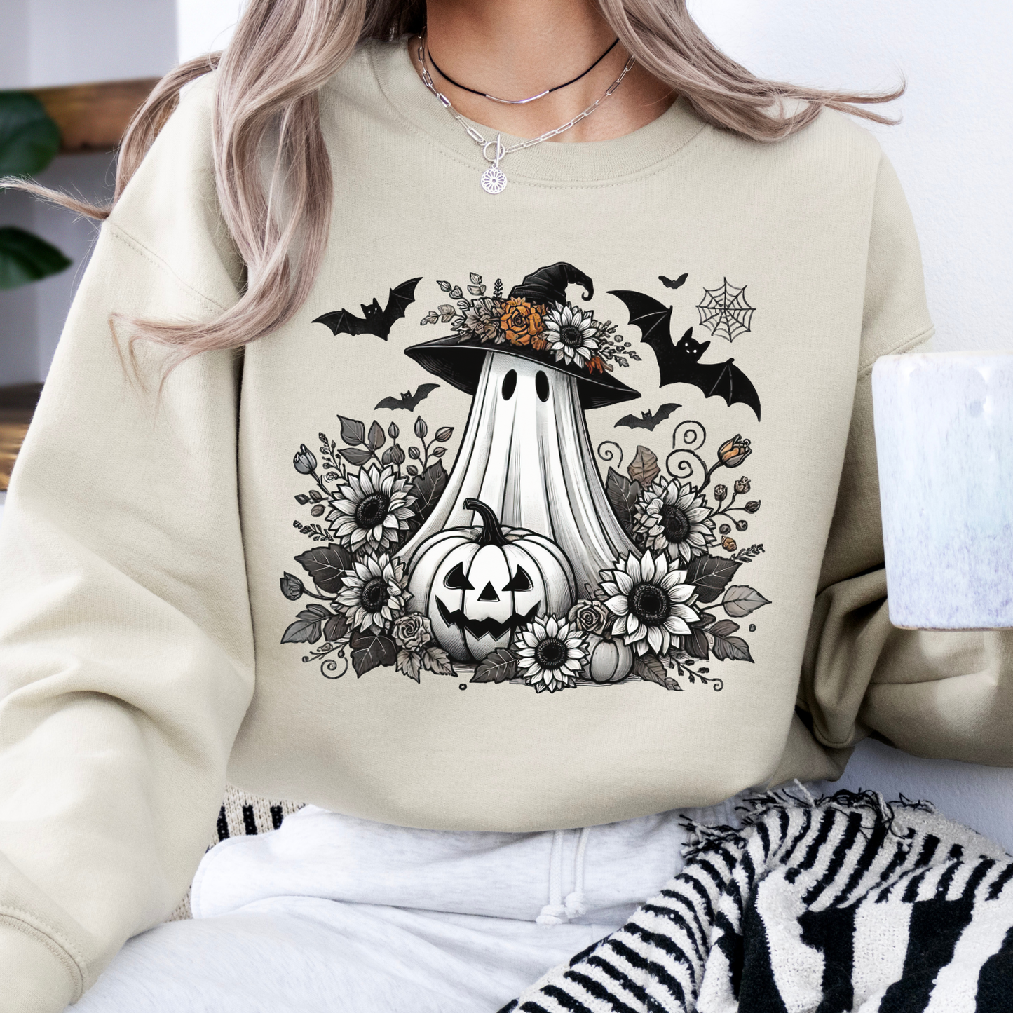 Cute little pumpkin patch ghost Halloween sweatshirt