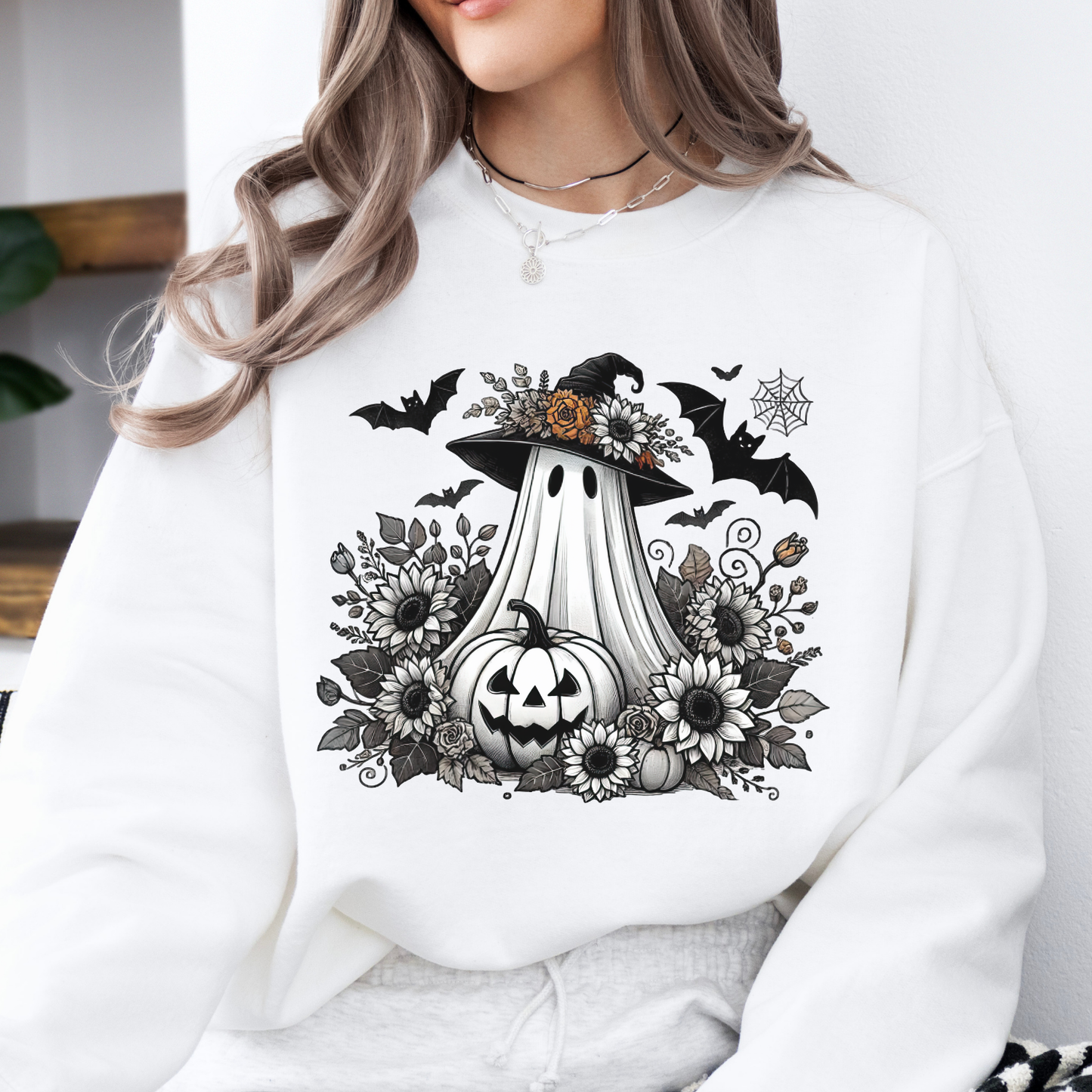 Cute little pumpkin patch ghost Halloween sweatshirt