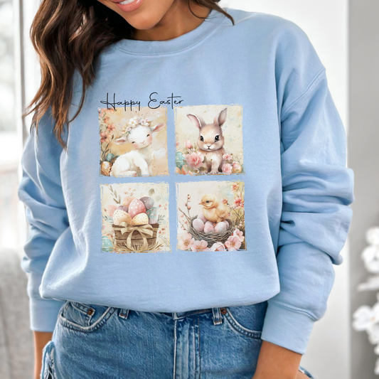 Sweet baby animals Easter sweatshirt