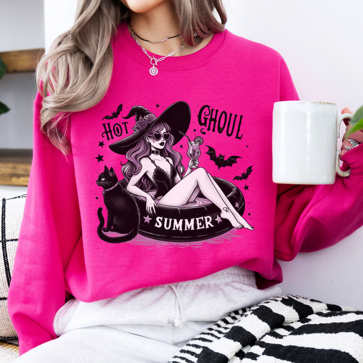 Hot ghoul summer Halloween sweatshirt