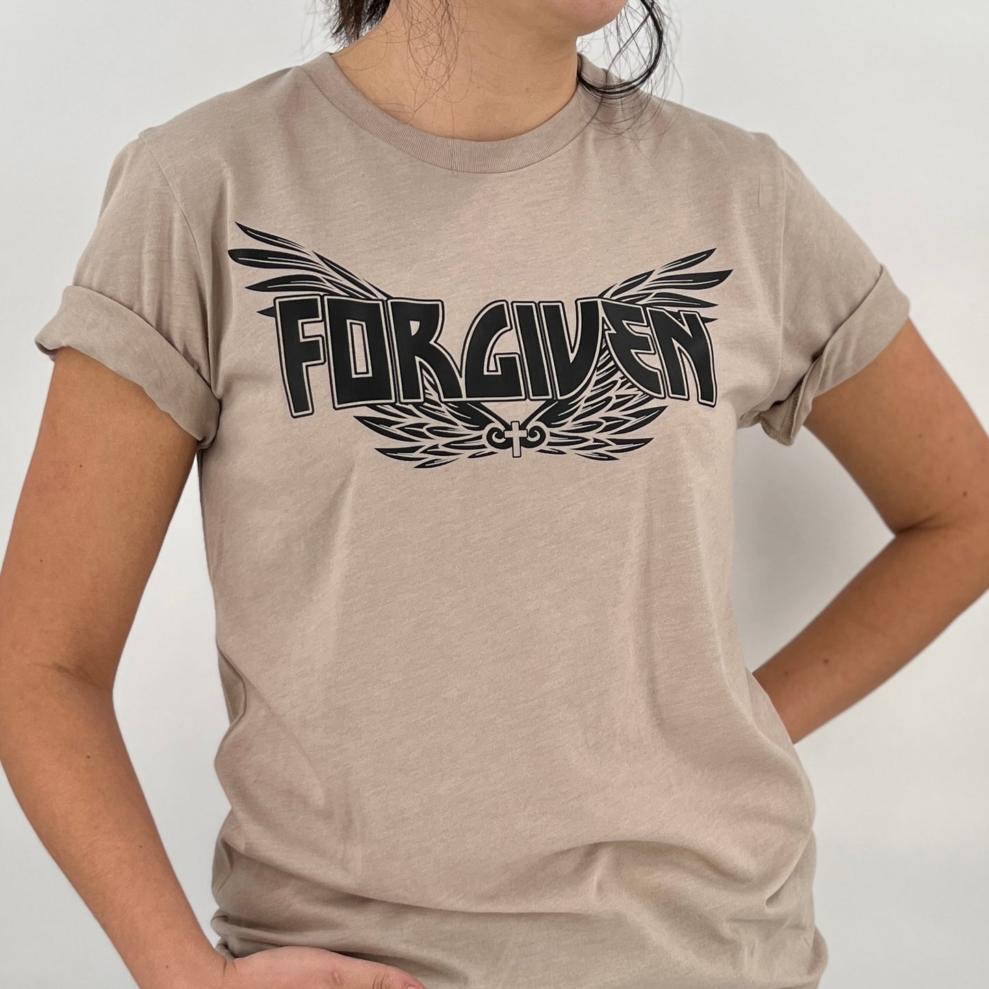 Forgiven tan tee