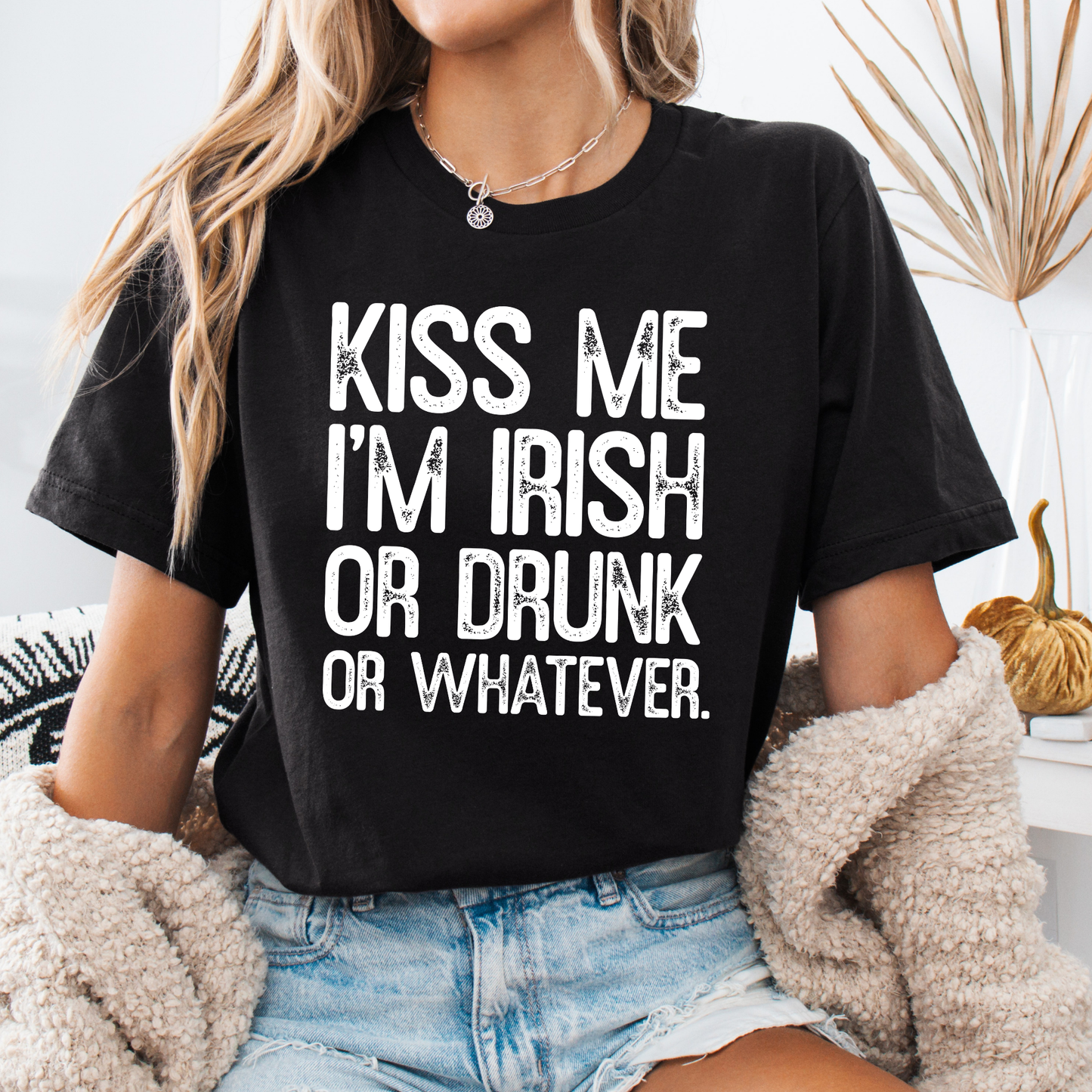 Kiss me I'm Irish Holiday graphic t-shirt, Funny drinking top