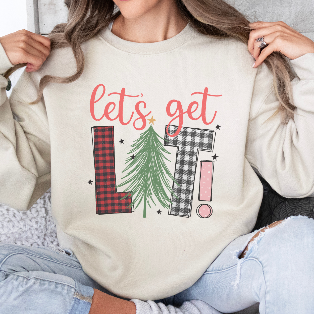 Let's get lit Christmas Sweatshirt