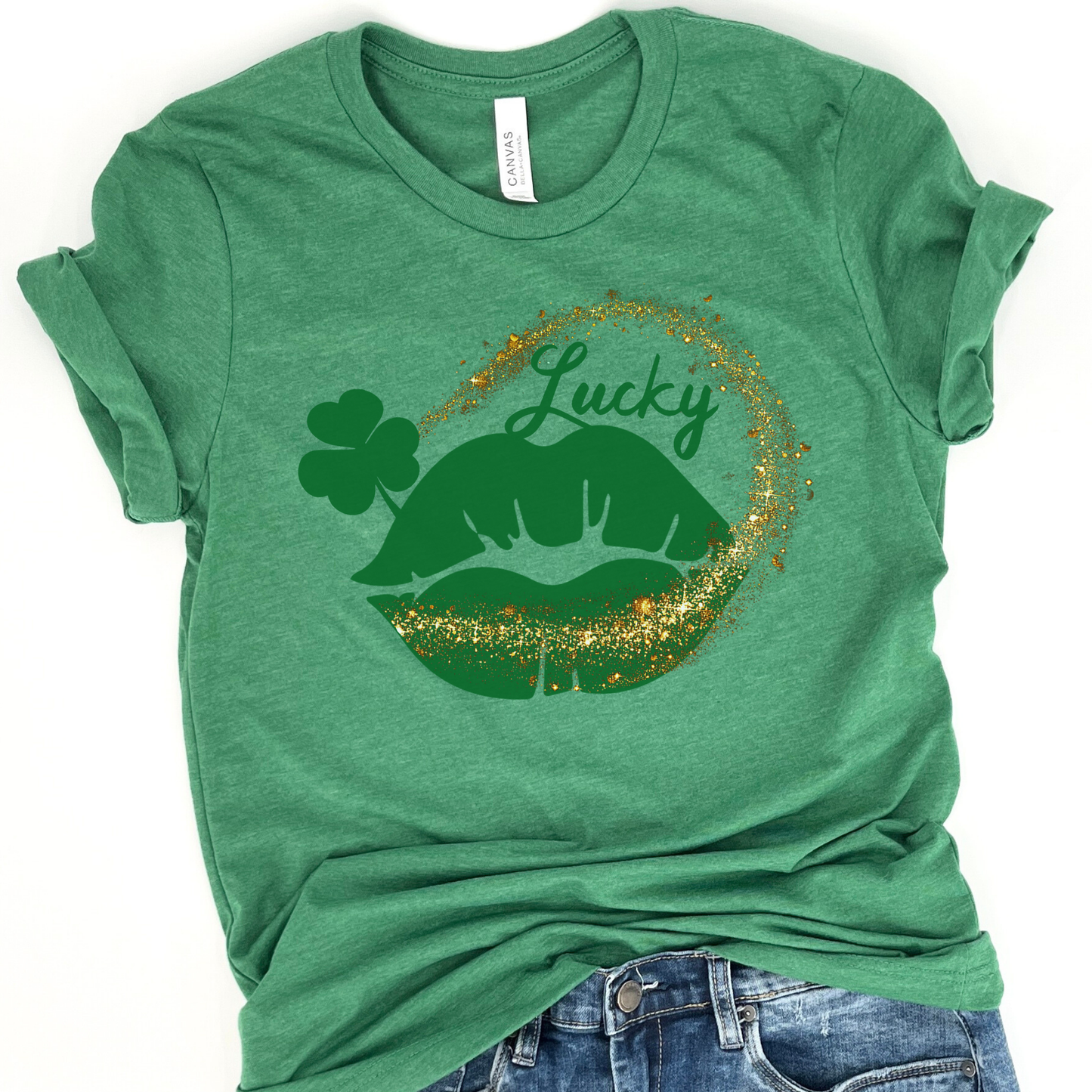 Saint Patrick's Day Lucky gold graphic t-shirt