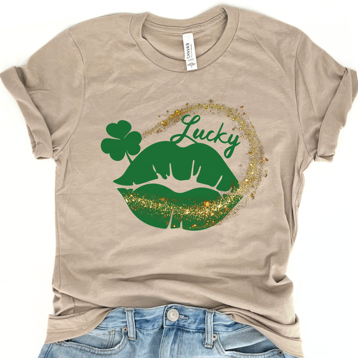 Saint Patrick's Day Lucky gold graphic t-shirt