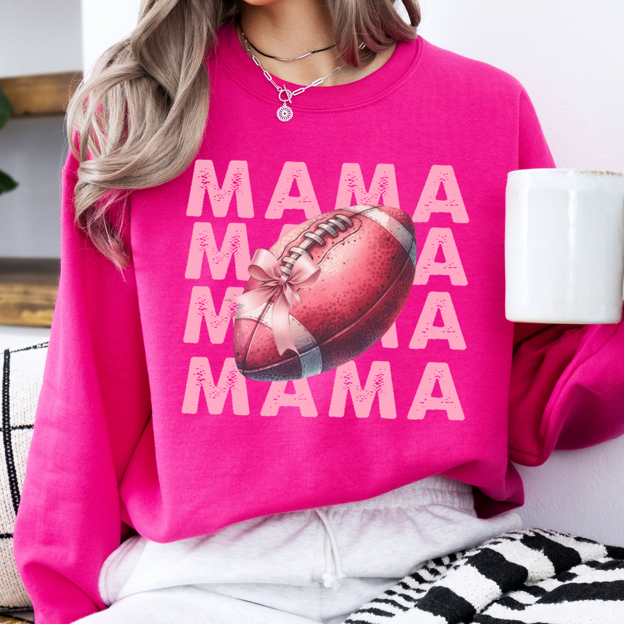 Sweet pink mama football sweatshirt