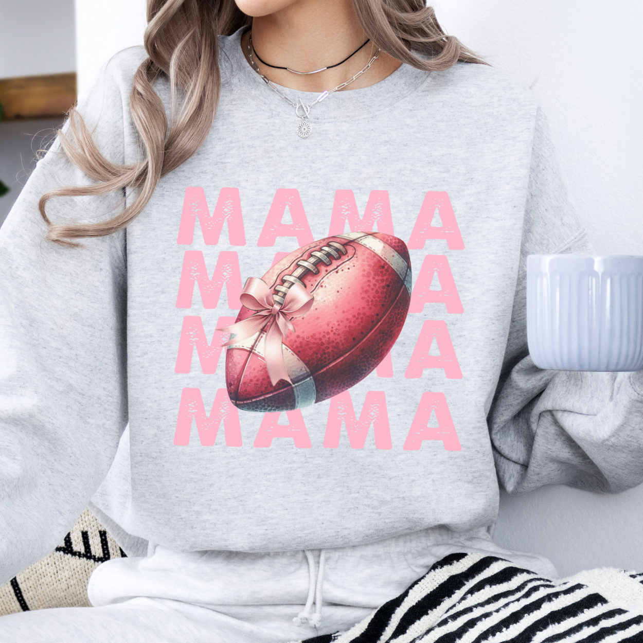 Sweet pink mama football sweatshirt