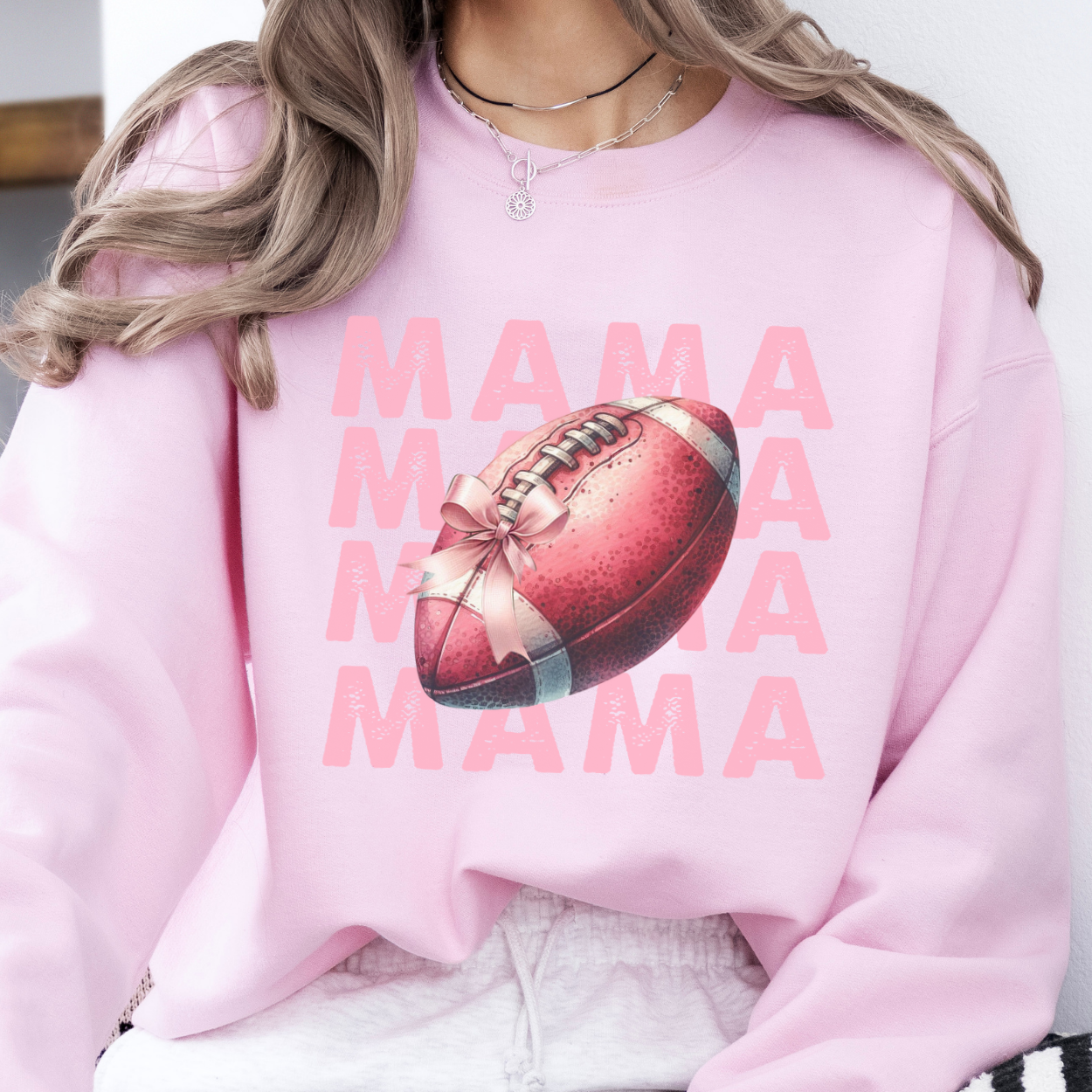 Sweet pink mama football sweatshirt