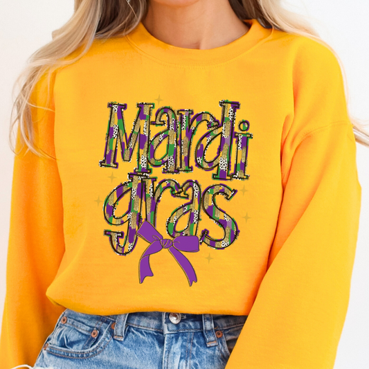 Mardi Gras celebration graphic sweatshirt