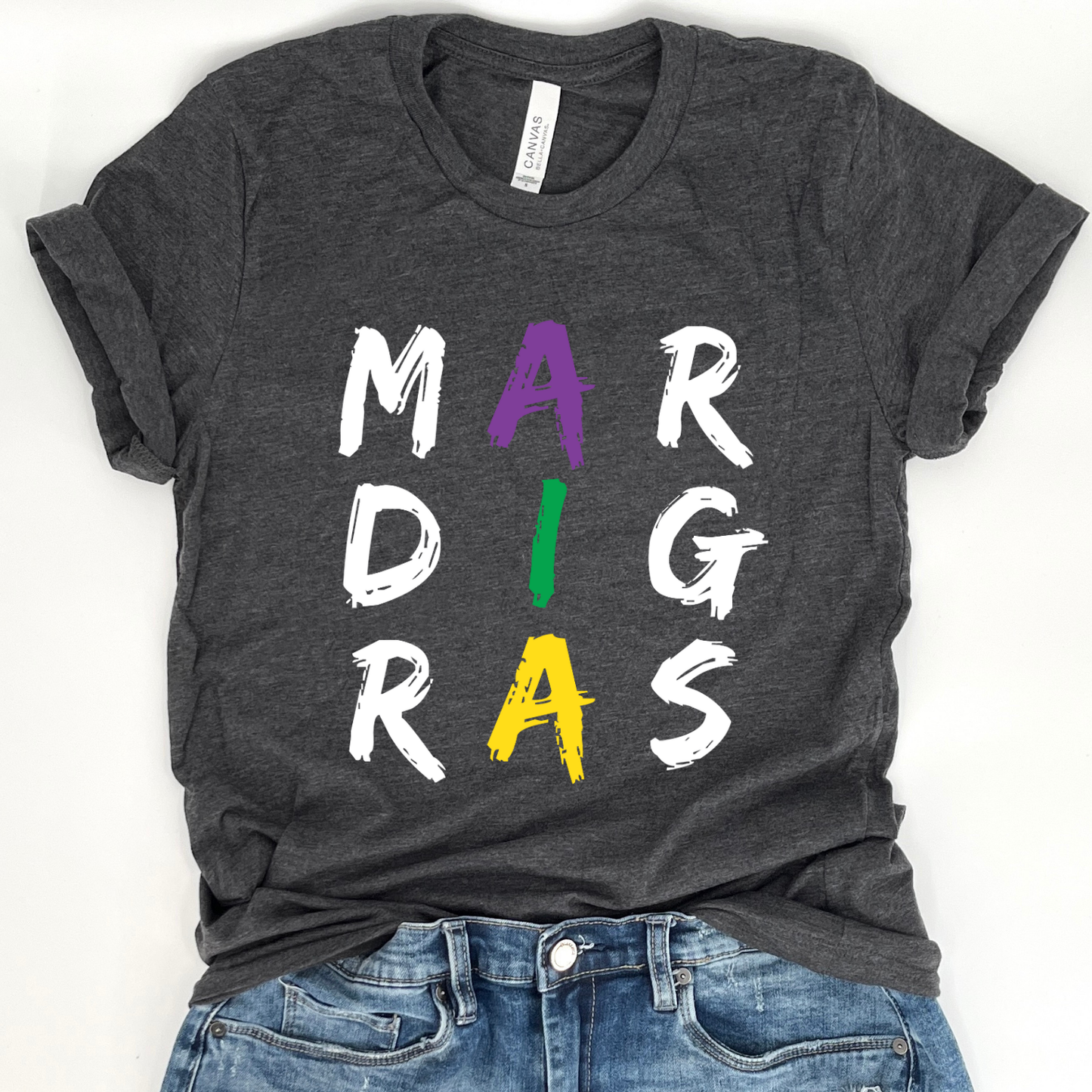 Paint the town Mardi Gras style women's t-shirt