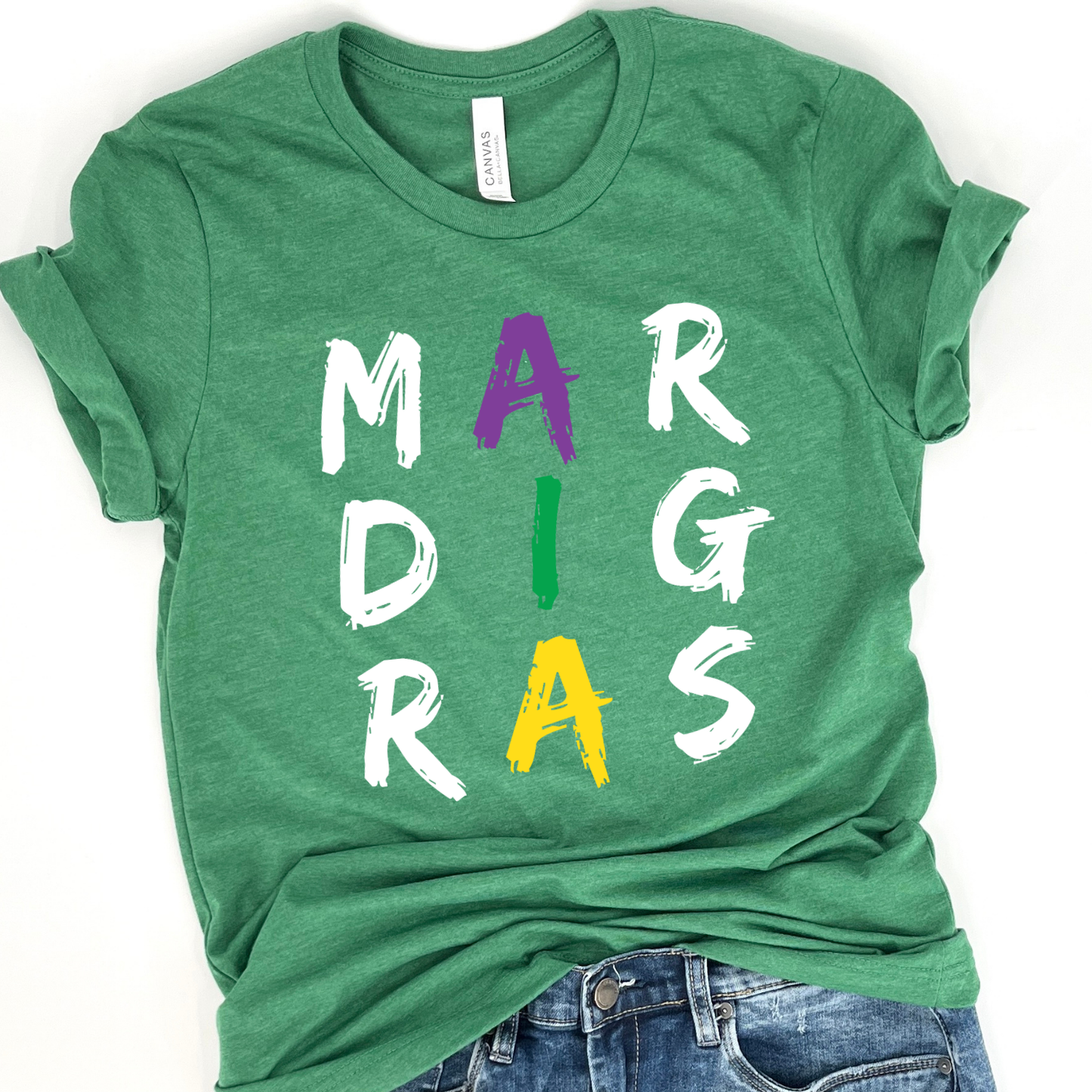 Paint the town Mardi Gras style women's t-shirt