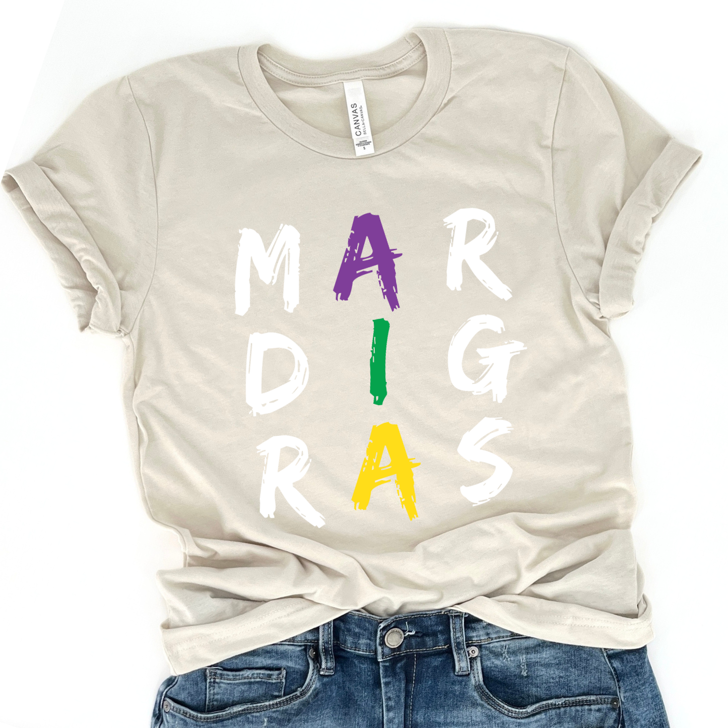 Paint the town Mardi Gras style women's t-shirt