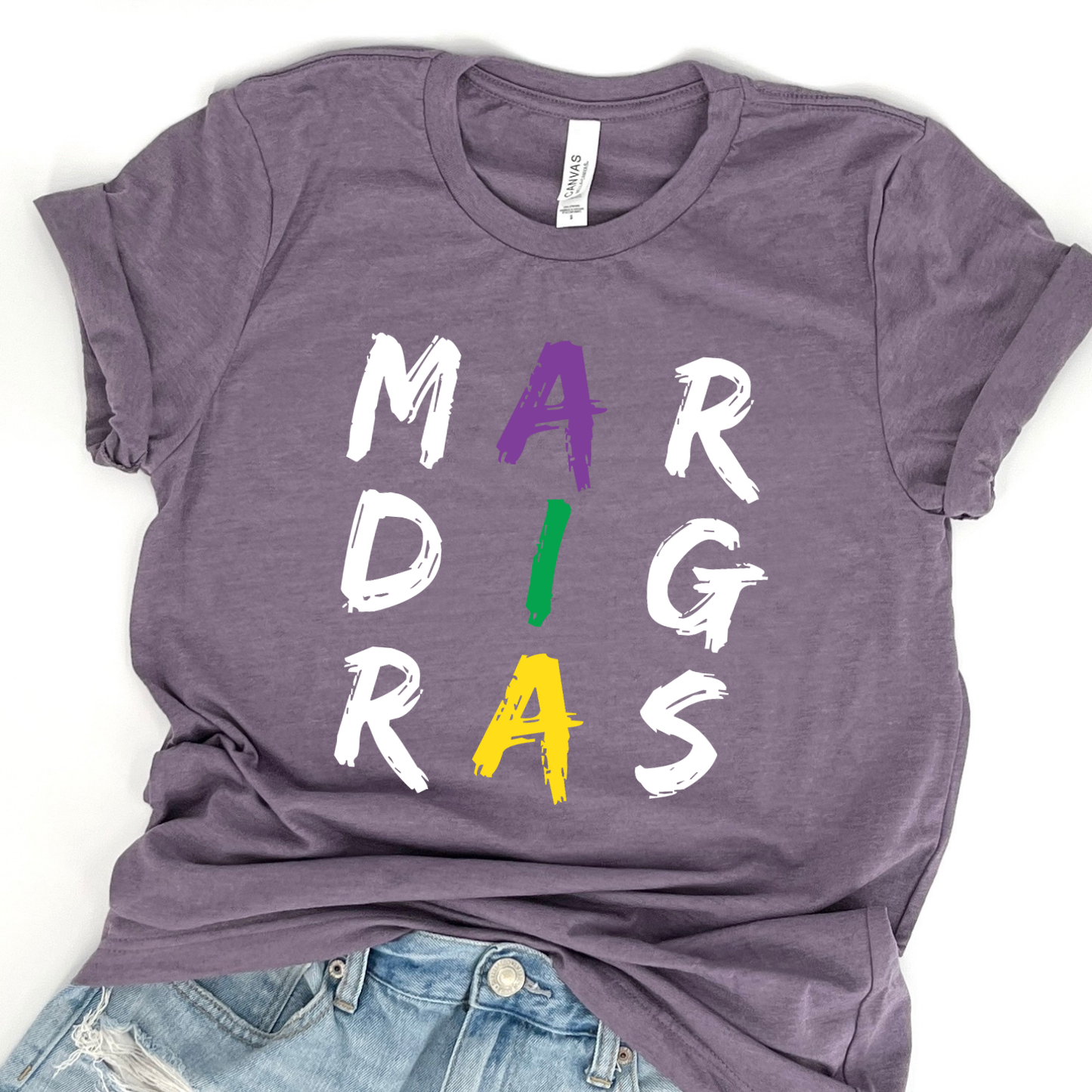 Paint the town Mardi Gras style women's t-shirt