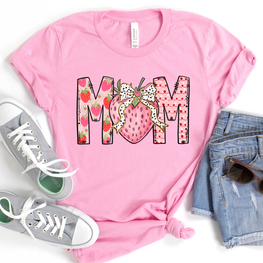 Mom strawberry women's t-shirt