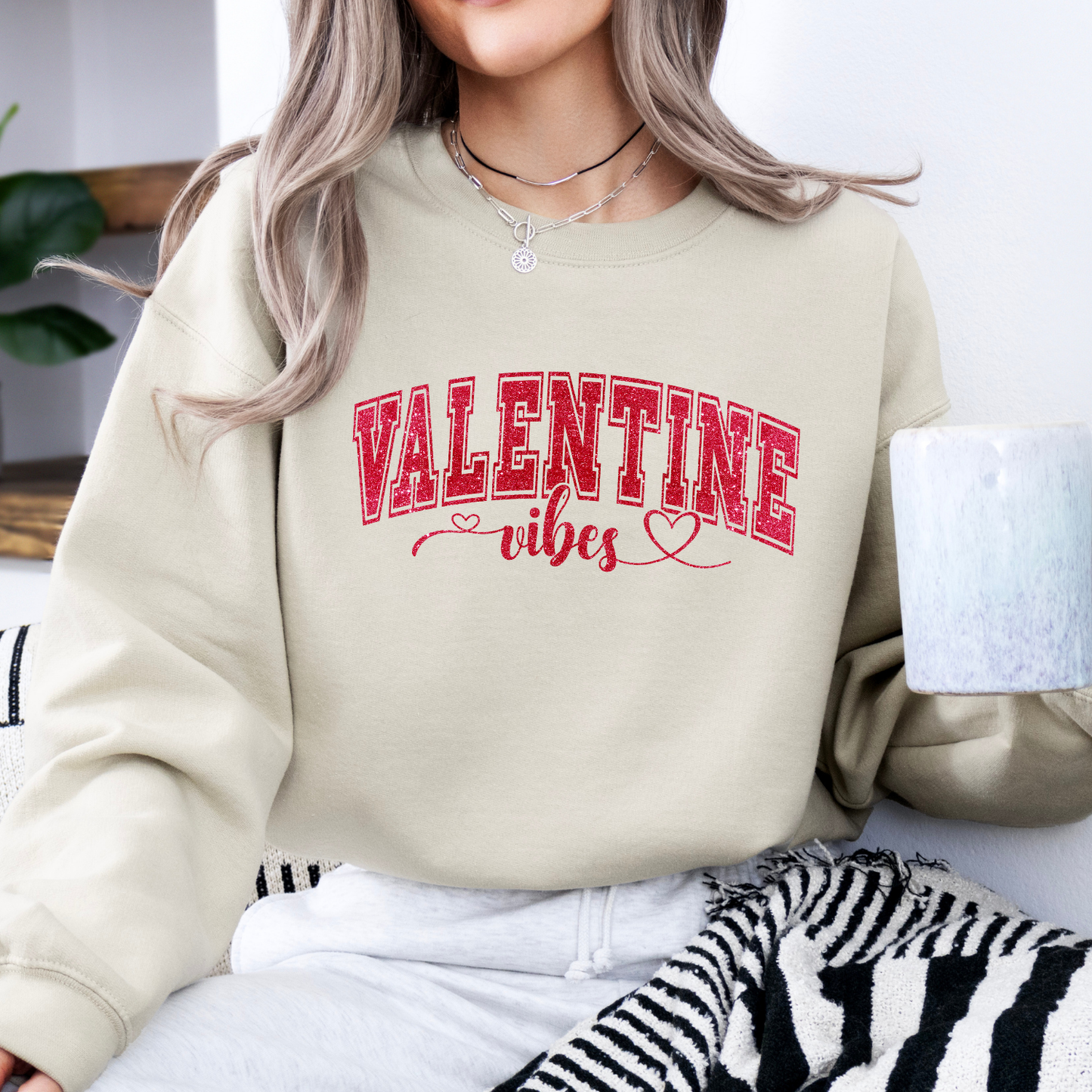 Valentine vibes graphic sweatshirt