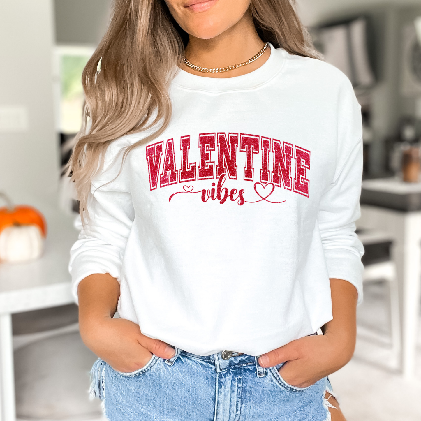 Valentine vibes graphic sweatshirt