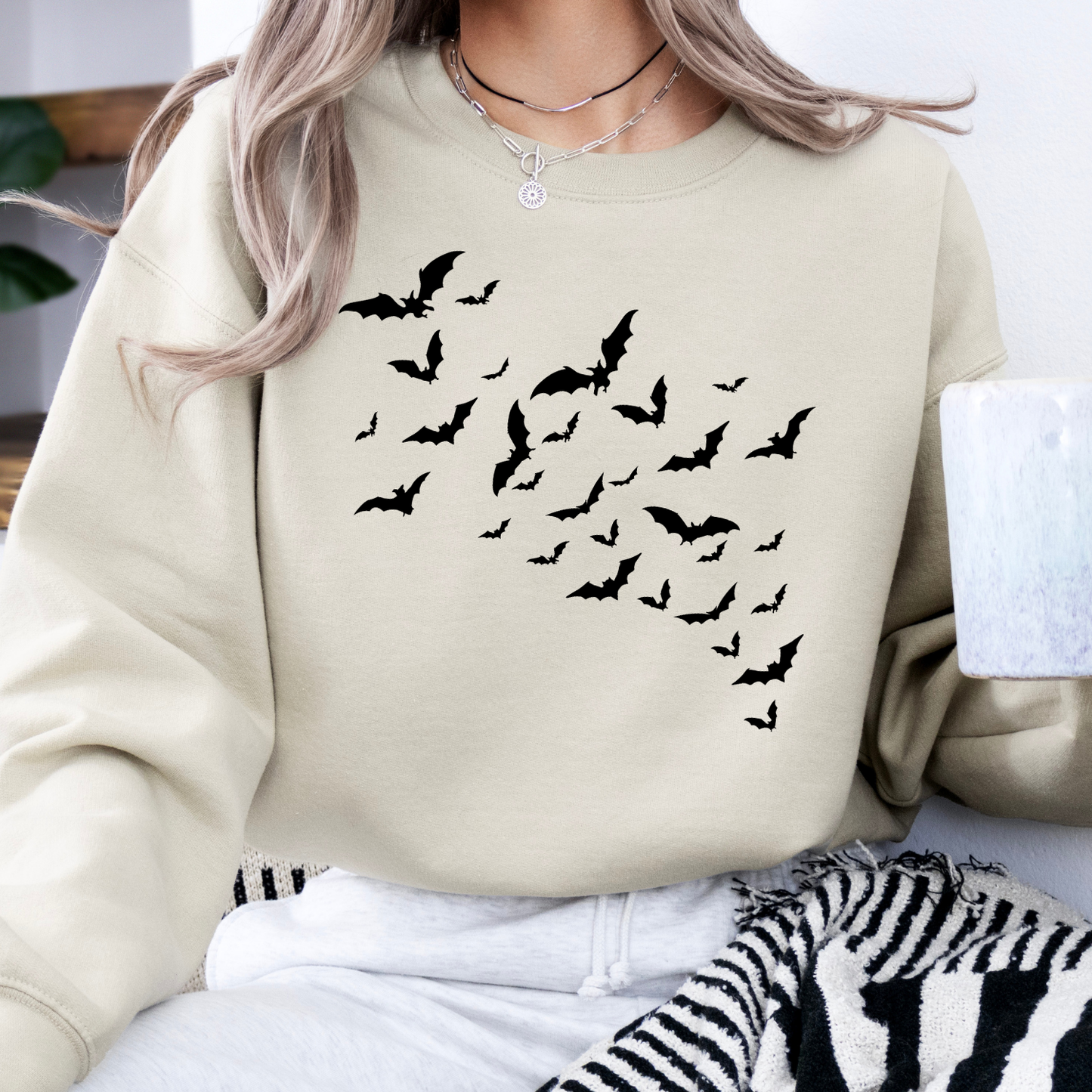 Flying bats Halloween Sweatshirt