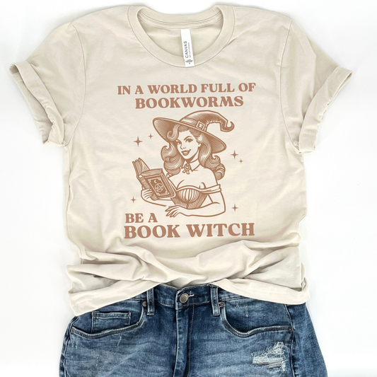 Halloween cute witch t-shirt, In a World full of books be a book witch