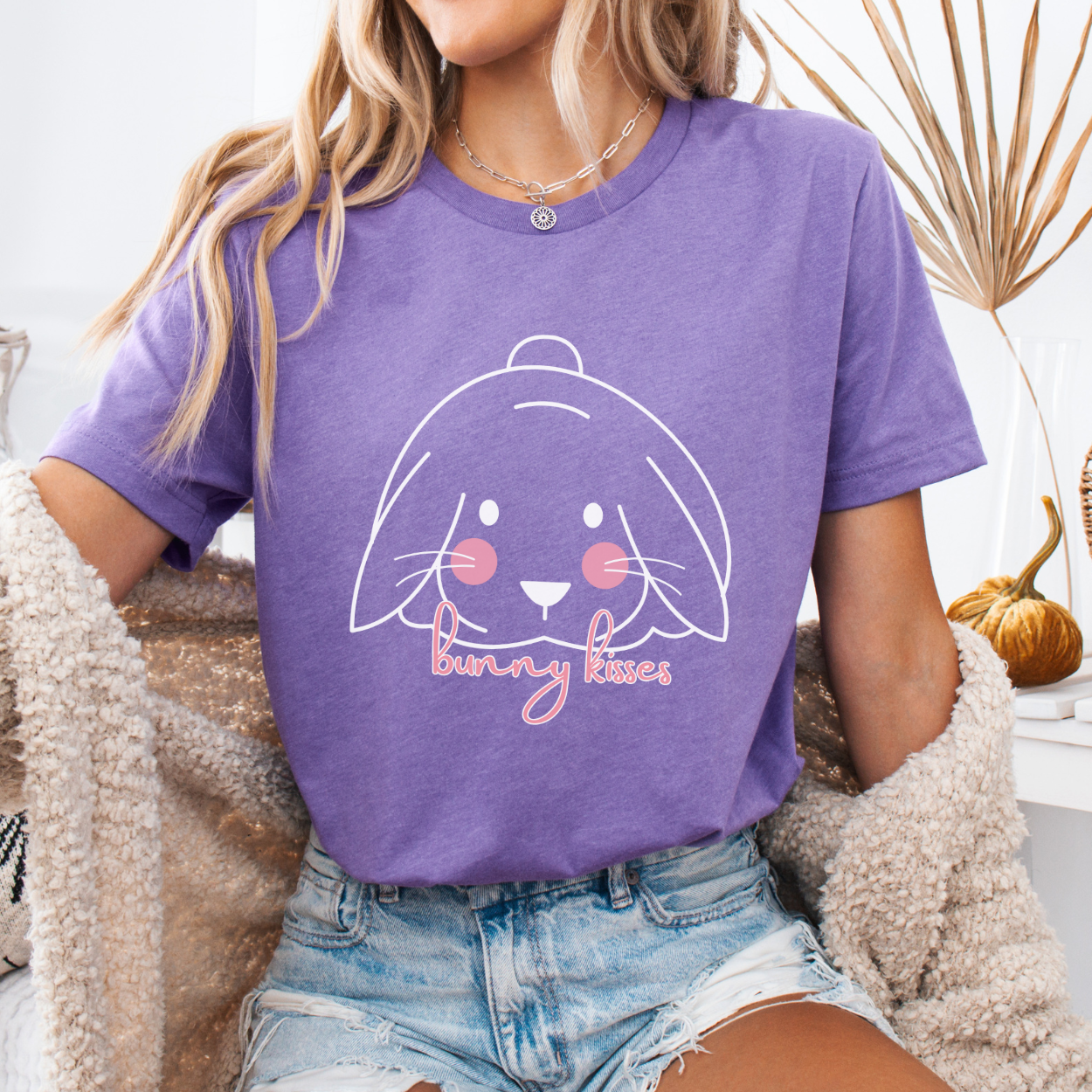 Easter bunny kisses women's graphic t-shirt