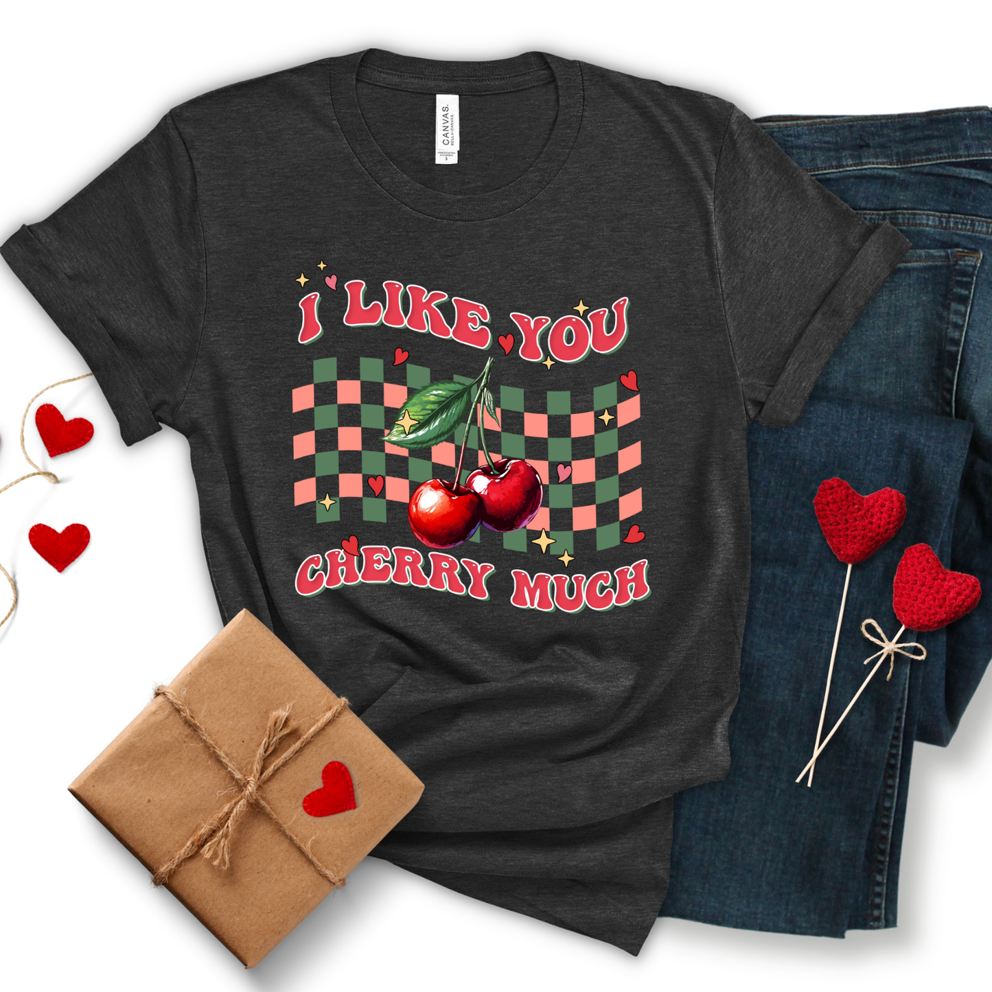 Love you cherry much women's Valentine's graphic t-shirt