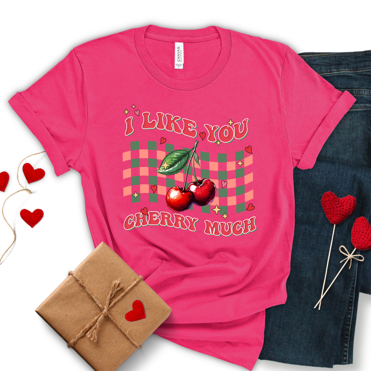 Love you cherry much women's Valentine's graphic t-shirt