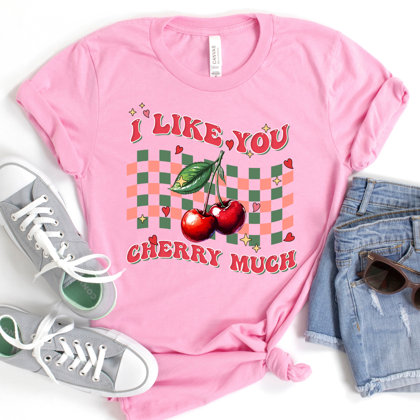 Love you cherry much women's Valentine's graphic t-shirt