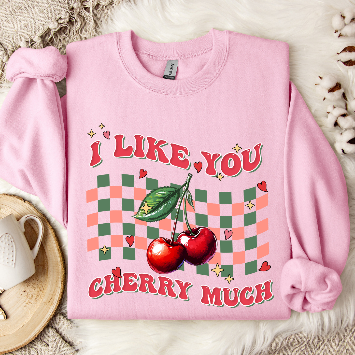 I love you cherry much women's Valentine's sweatshirt