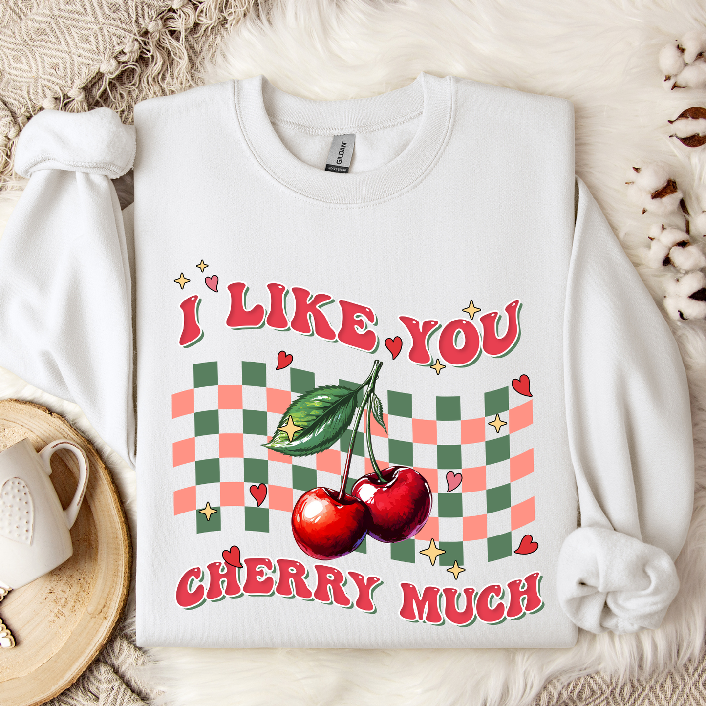 I love you cherry much women's Valentine's sweatshirt