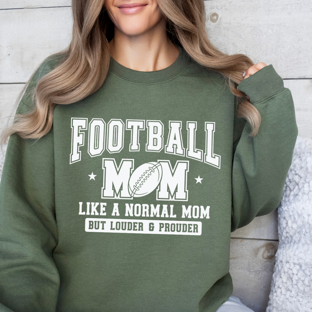 Football mom: Like a normal mom, but louder and prouder sweatshirt