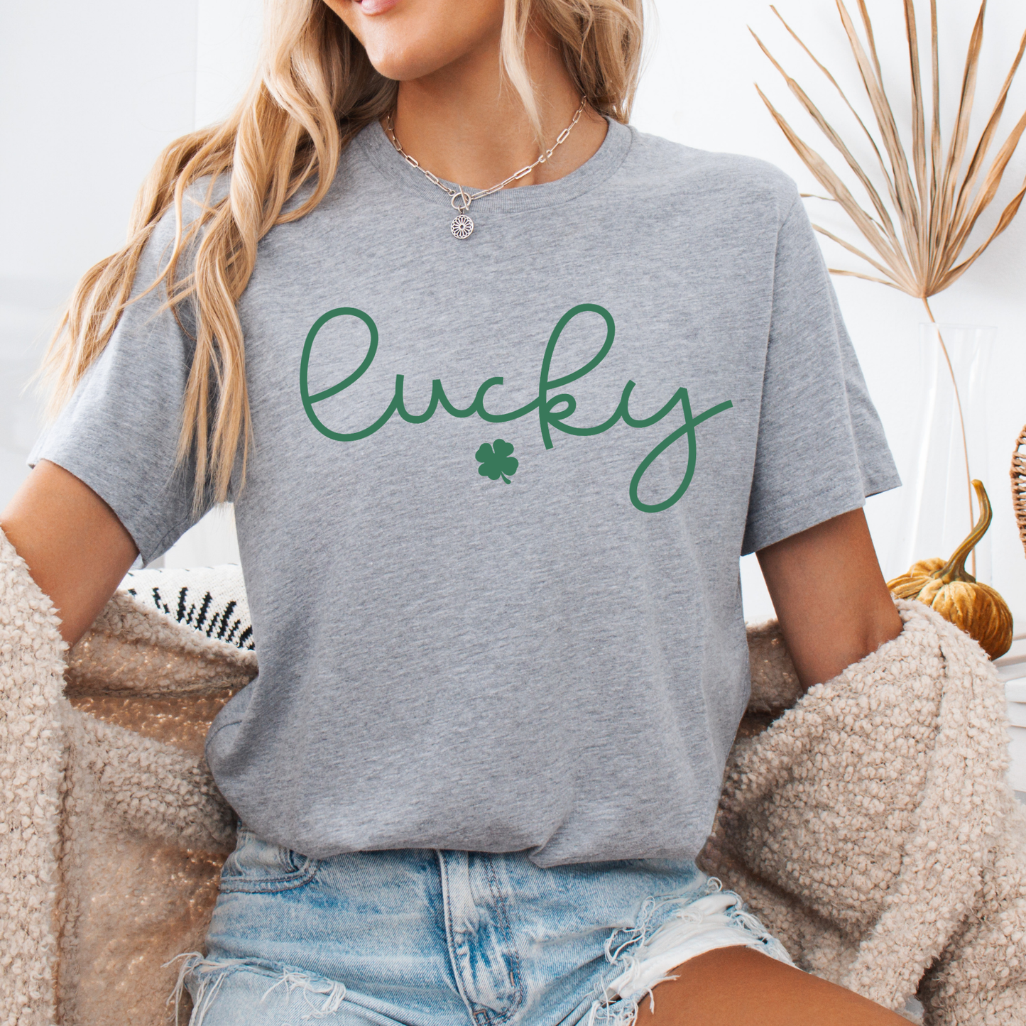 Lucky four leaf clover St. Patrick's Day graphic t-shirt