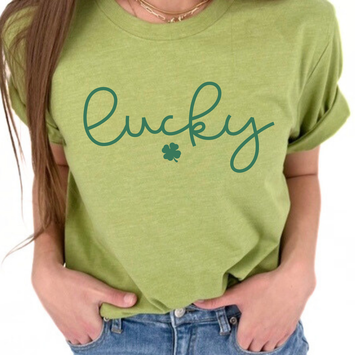 Lucky four leaf clover St. Patrick's Day graphic t-shirt