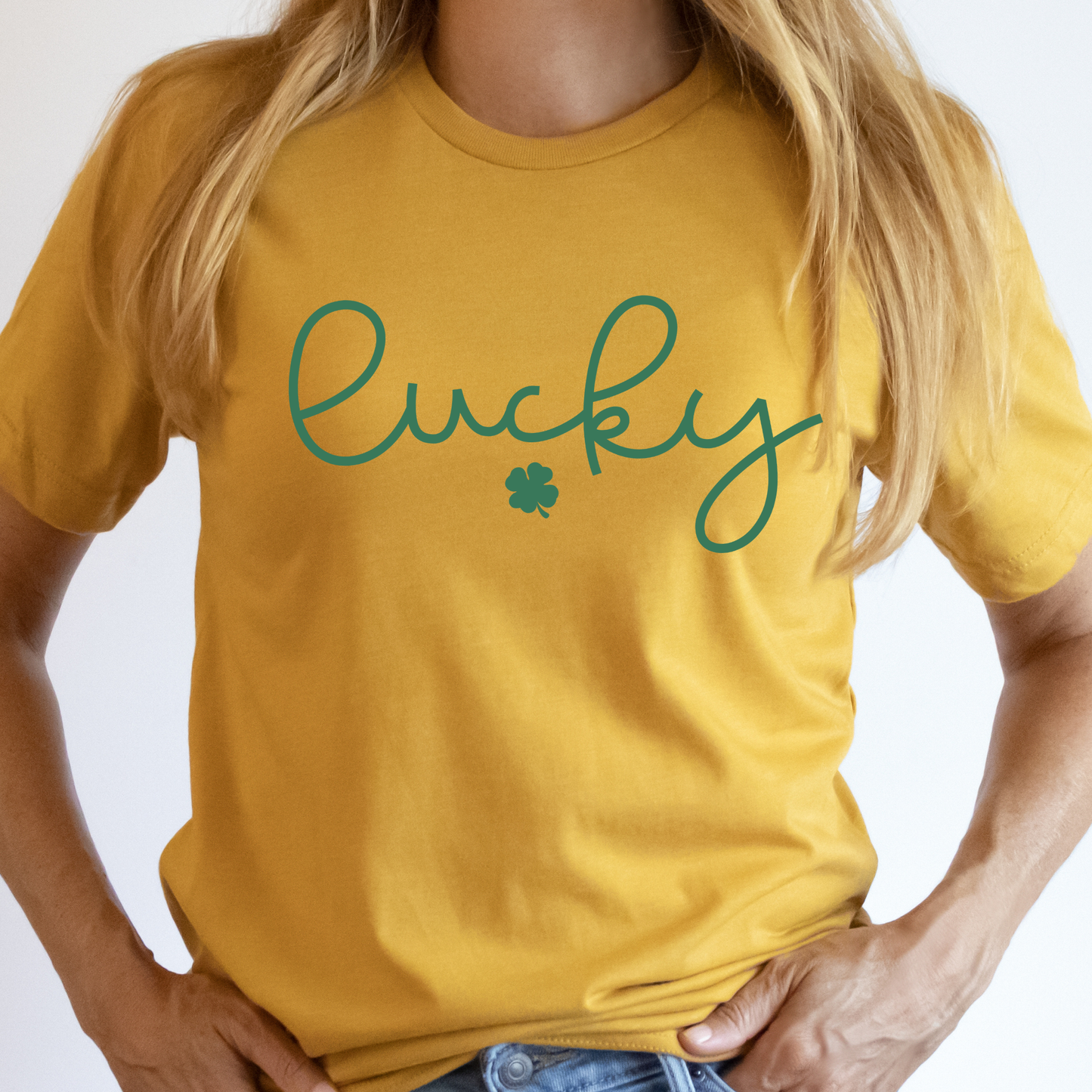 Lucky four leaf clover St. Patrick's Day graphic t-shirt