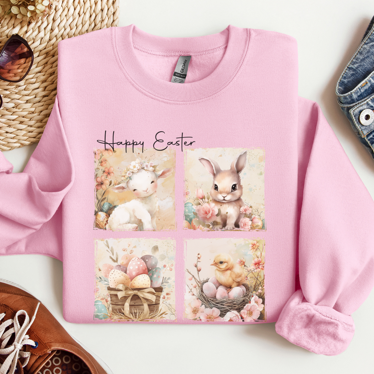 Sweet baby animals Easter sweatshirt