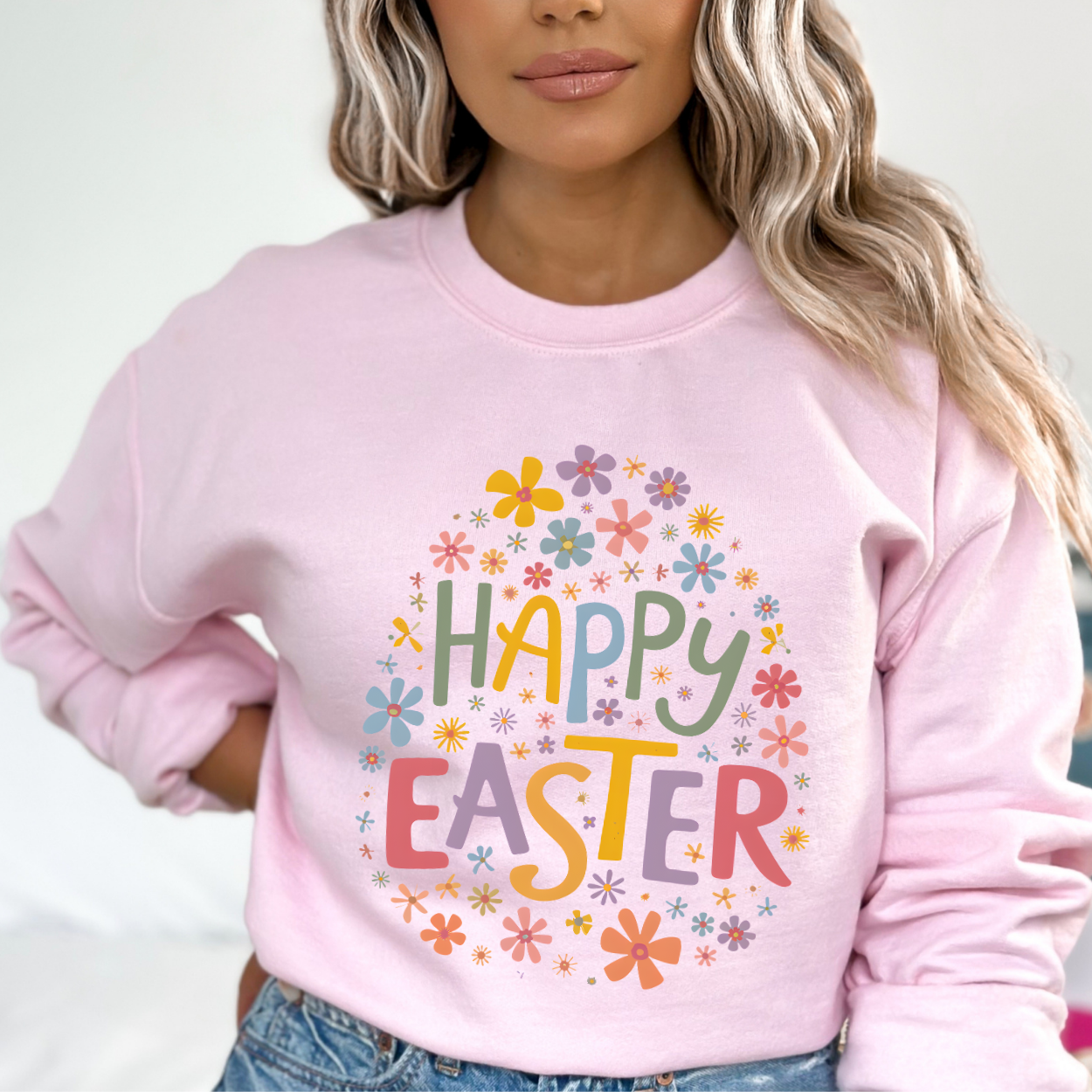 Happy Easter women's graphic sweatshirt