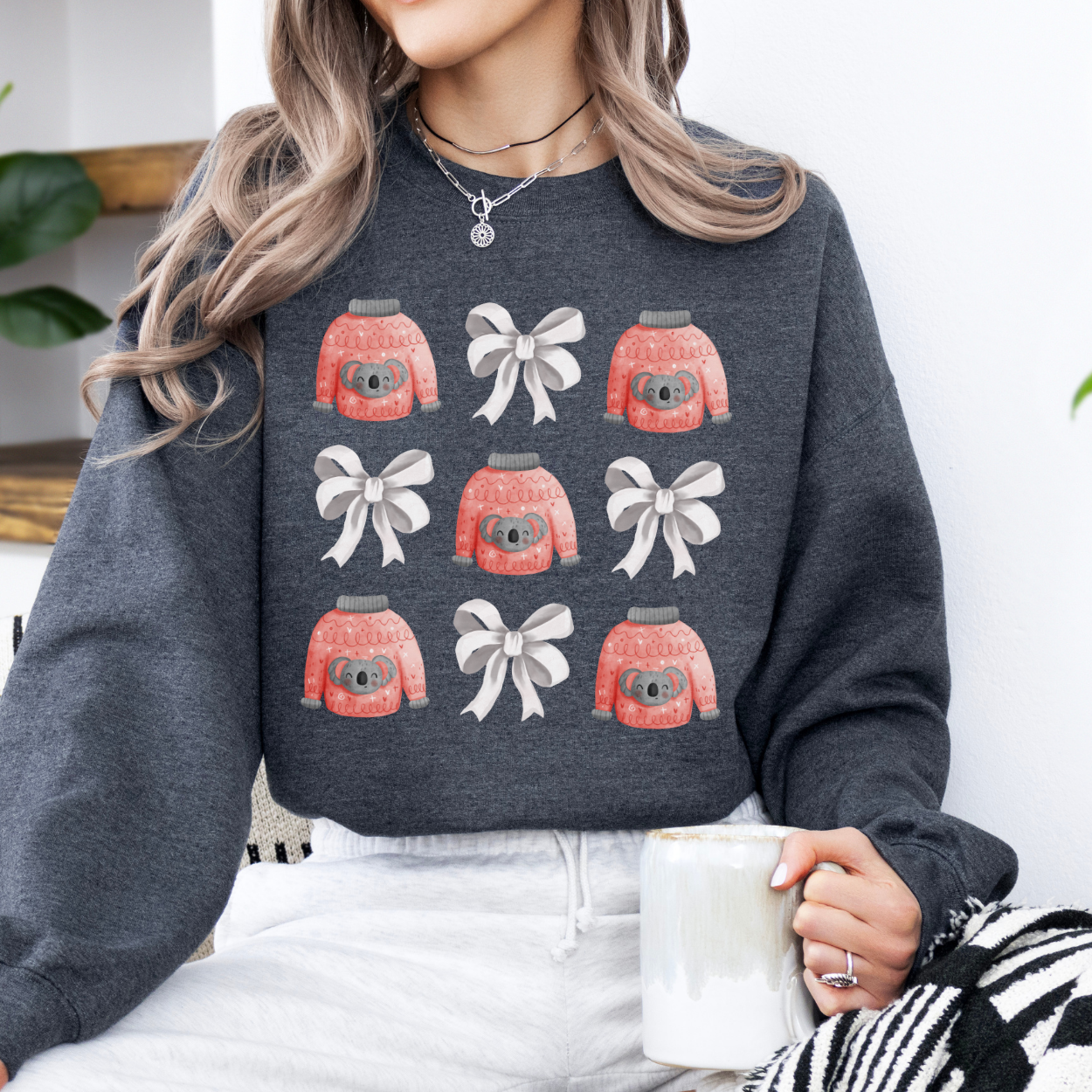 Koala bear coquette women's sweatshirt