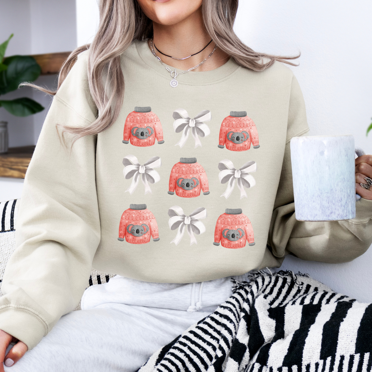 Koala bear coquette women's sweatshirt