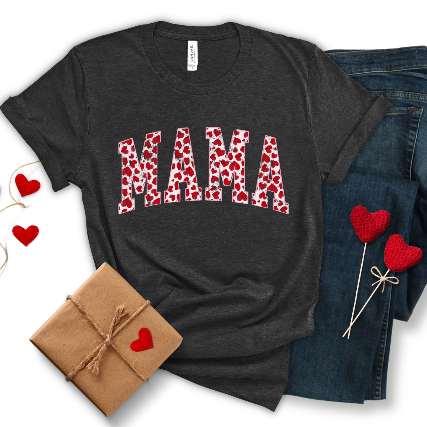 Mama Valentine's Day graphic t-shirt