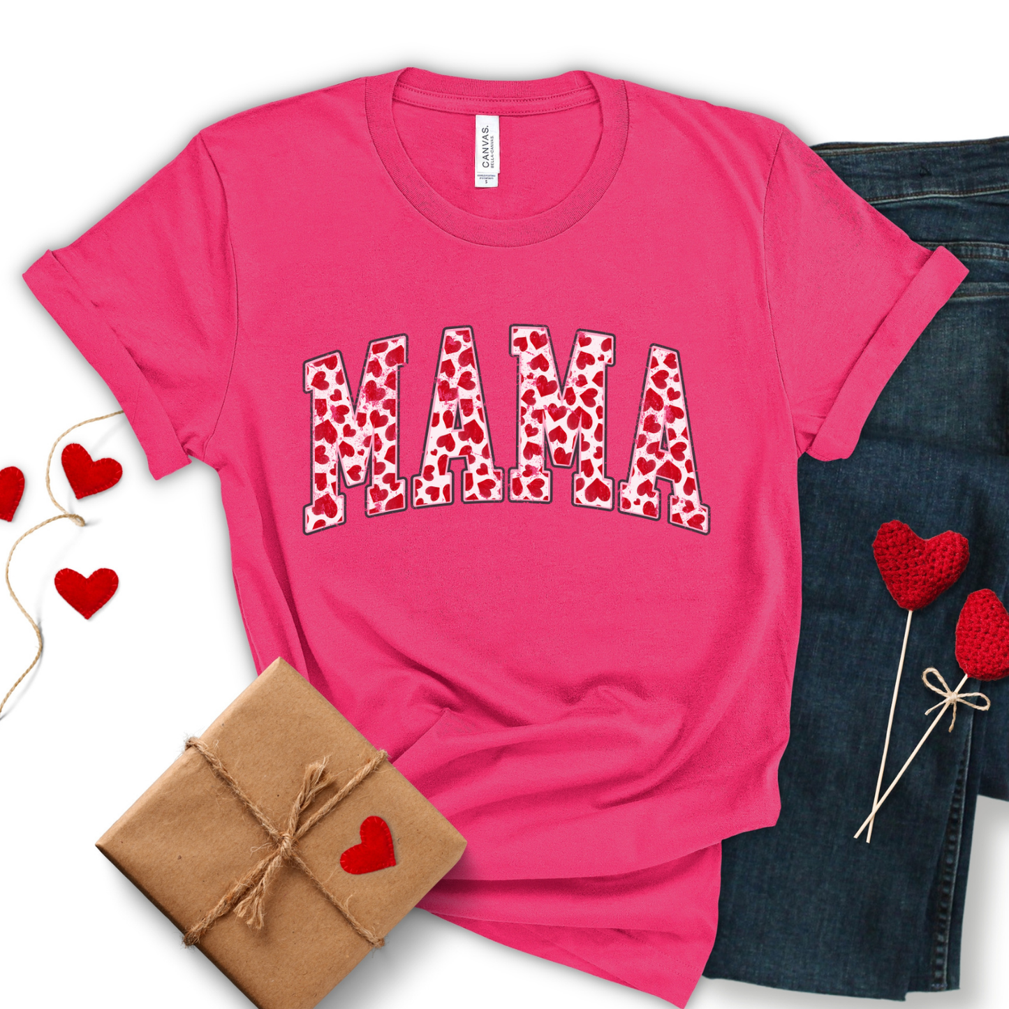 Mama Valentine's Day graphic t-shirt