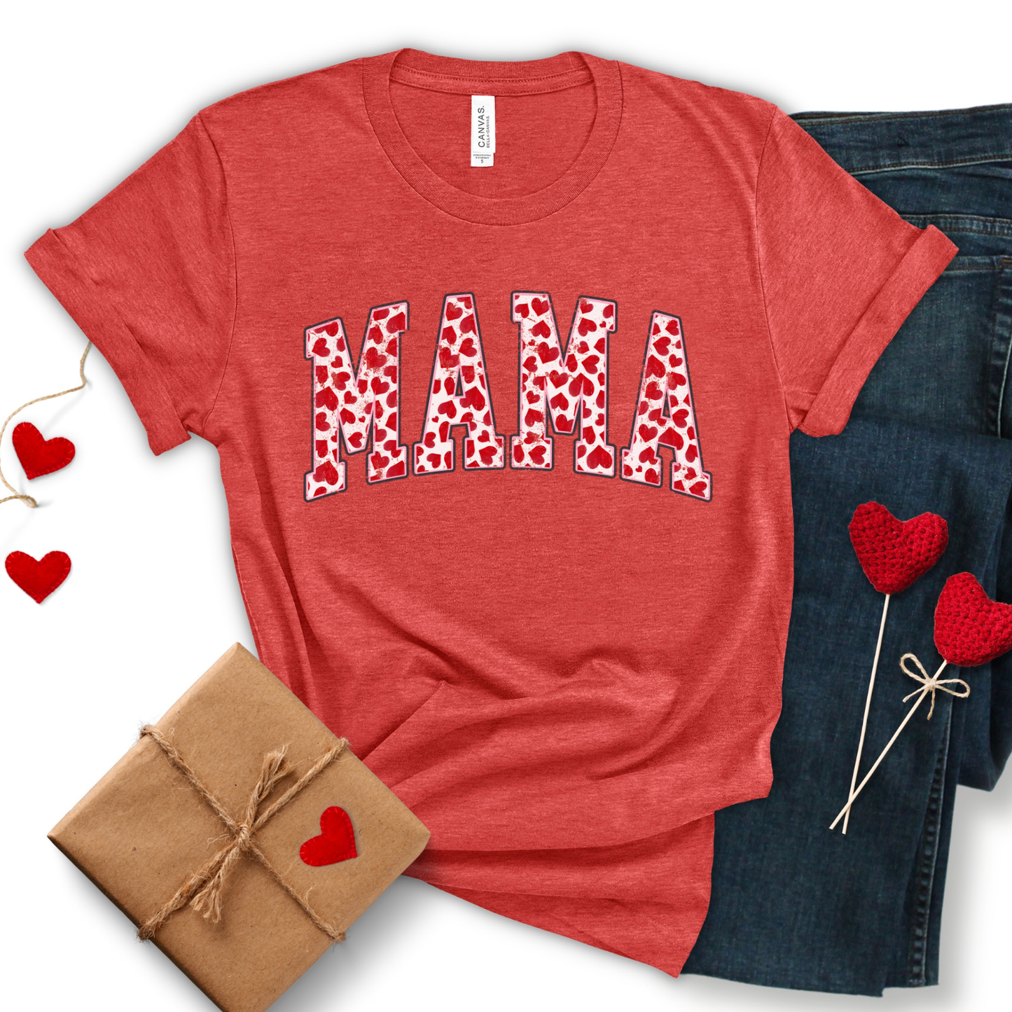 Mama Valentine's Day graphic t-shirt