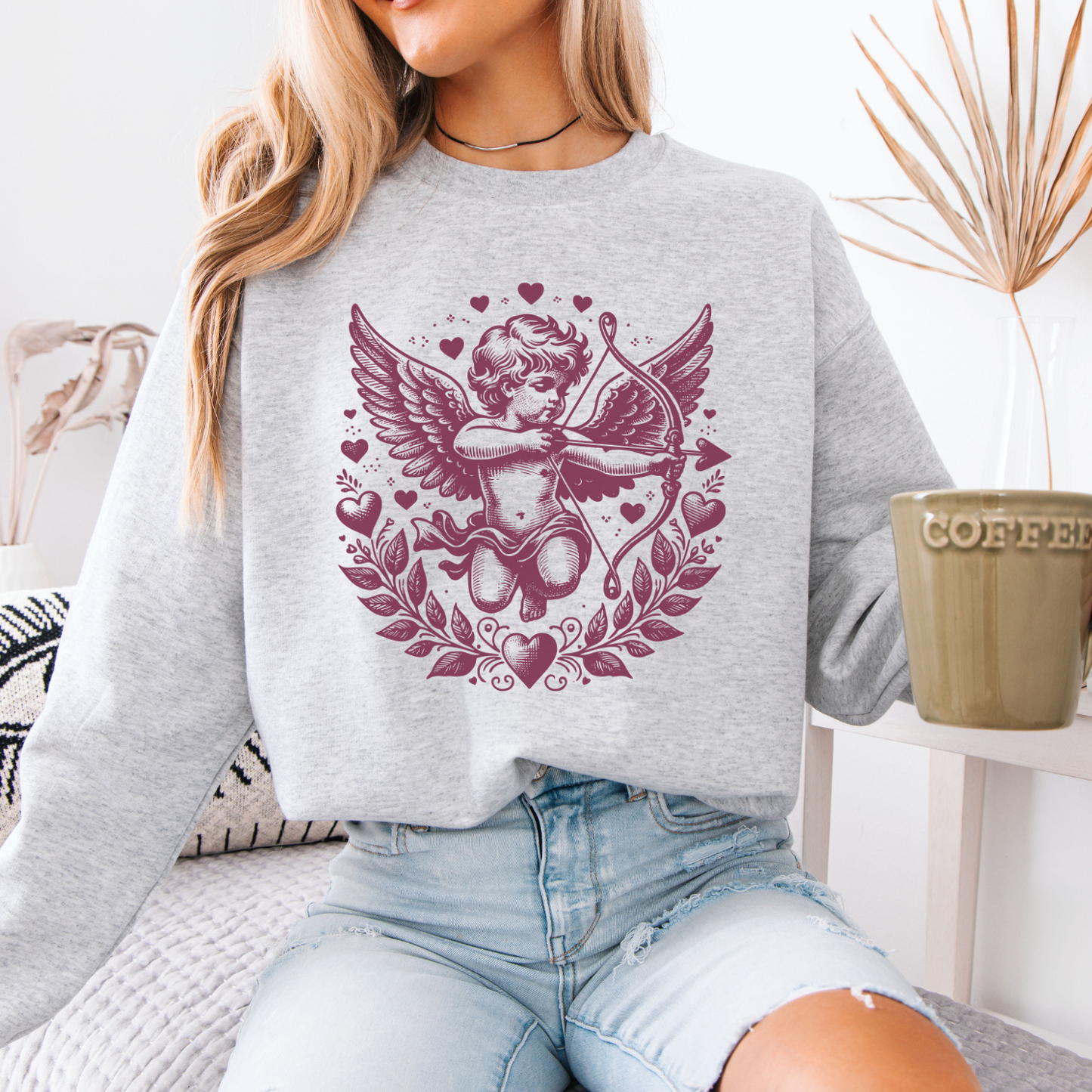 Cupid's arrow graphic sweatshirt